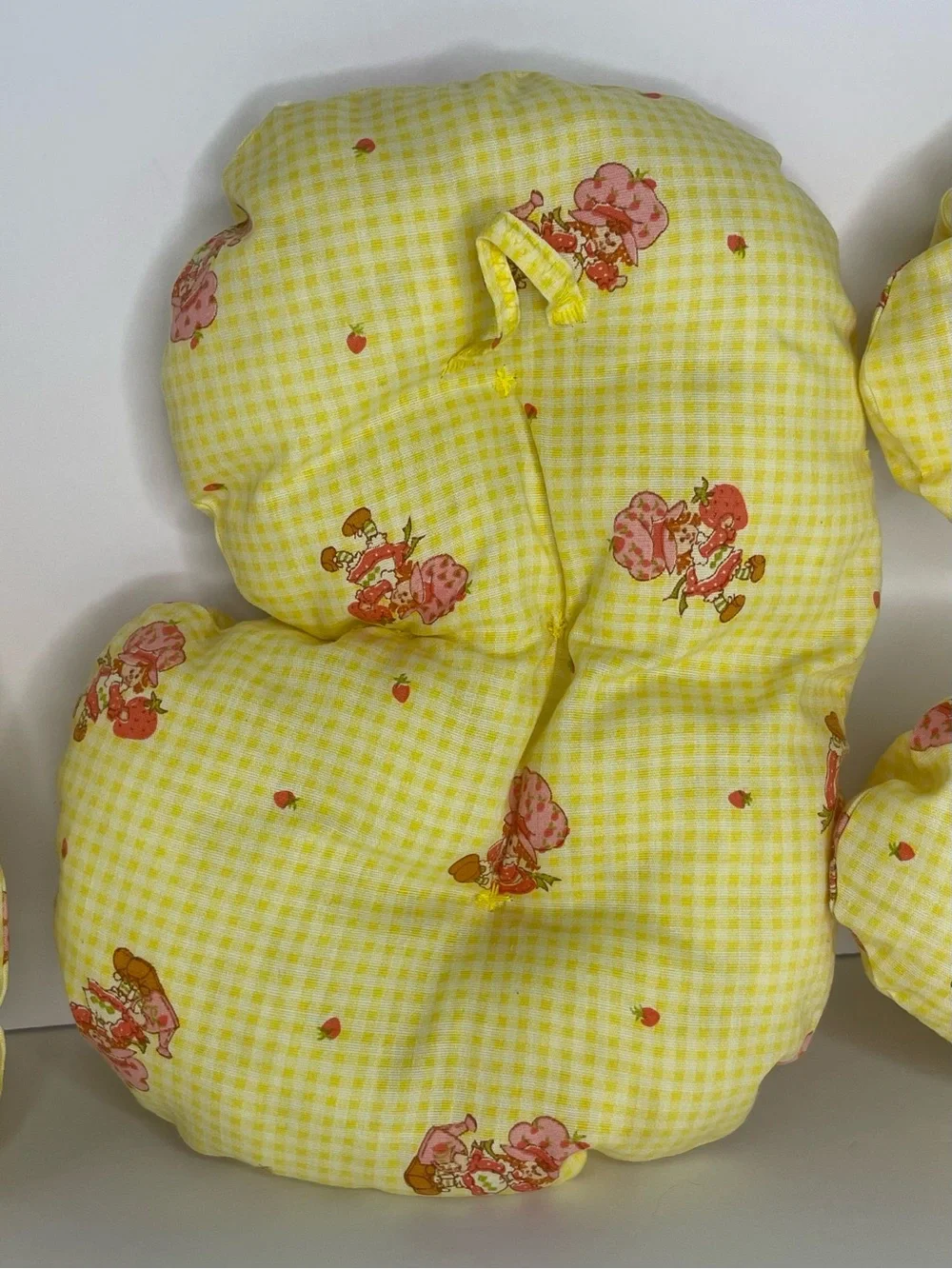 Vintage 80s Strawberry Shortcake ABC Alphabet Pillow Set Cut & Sew Wall Decor